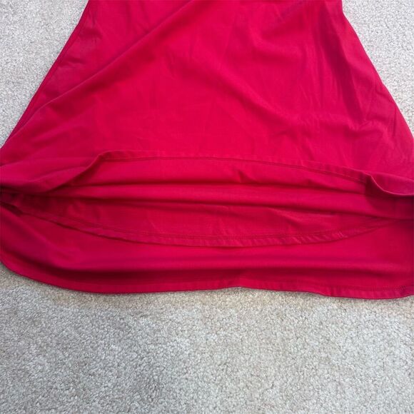 NWT Qinsen Women's Red Square Neck Sleeveless Mini Dress Size M - Picture 6 of 6